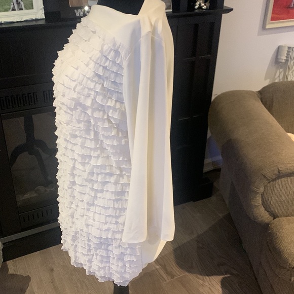 Beautiful blouse with stunning detail.  Wonderful flare sleeves and a boat neck - Picture 2 of 4